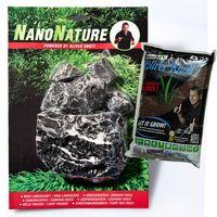 NanoNature Leopard Rock Set - 5 rocks + 3 litres NatureSoil brown, fine