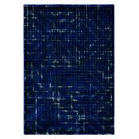 Navy Blue Abstract Designer Rug - Ted Baker 140x200