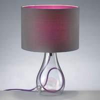 naila table lamp grey violet shade