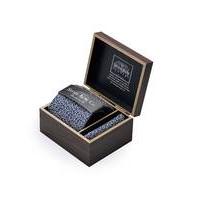 Navy Anchor Silk Tie & Pocket Square Gift Box - Savile Row