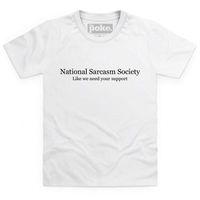 national sarcasm society kids t shirt