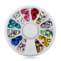 nail art decoration rhinestones 5x8mm 3d glitter charm nail gem stones ...