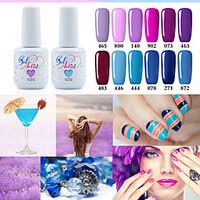 nail polish uv gel 15ml 1picec glitters uv color gel soak off long las ...