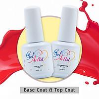 nail polish uv gel 15ml 2picecsset top coat base coat soak off long la ...