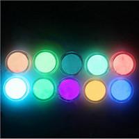 Nail Bright Luminous Powder Holiday Revelry No Radiation 10 Color / Set Of Environmental Protection