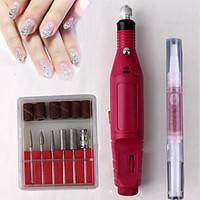 Nail Tool The Stainless Steel Grinding Head Grinding Machine 100-240V And 1Cuticle Revitalizer Oil