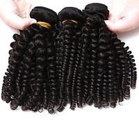 Natural Color Hair Weaves Brazilian Texture Kinky Curly 12 Months 3 Pieces hair weaves