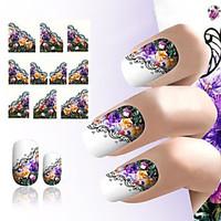 nail tools beautiful dream flower nail art sticker water transfer prin ...