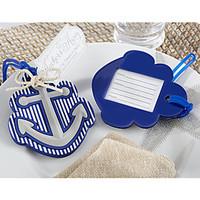Nautucal Anchor Rubber Luggage Tag, Table Place Card Holder Wedding Decoration Favors