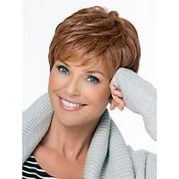 natural fluffy high quality capless short wavy mono top human hair wig ...