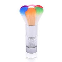 Nail Art Dust Remover Brush Cleaner Acrylic UV Gel Rhinestones Makeup Brush Tool (Random Color)