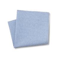 Navy White Spot And Cross Cotton Print Pocket Square - Savile Row