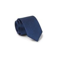 Navy Textured Slim Silk Tie - Savile Row