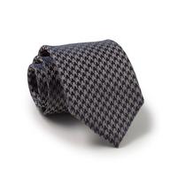 navy taupe houndstooth check silk tie savile row