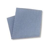 navy white daisy cotton print pocket square savile row