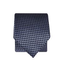 Navy And Blue Pattern 100% Silk Tie