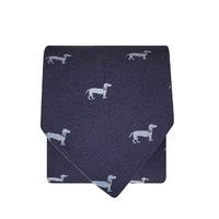 Navy With Blue Dog 100% Silk Tie