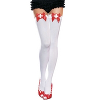 Naughty Nurse Opaque Stockings