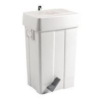 NAPPY BIN ELLE 25 L WHITE WITH COVER AND PEDAL