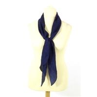 navy blue 100 silk scarf unbranded size one size blue scarf