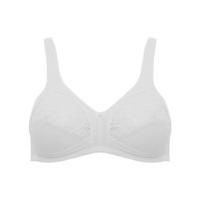 Naturana ladies Non Wired Support Soft Smooth Full lace cup Everyday Bra - White