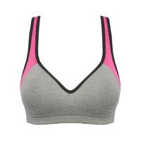 naturana ladies non wired racer back push up padded seamless sports br ...