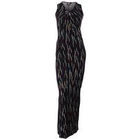 nancy dee nicole black brush strokes maxi dress