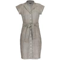 Nancy Dee Cate Light Grey Shirt Dress