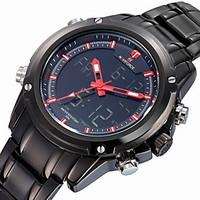 NAVIFORCE Luxury Brand Men Fashion Analog Digital Double Time Black Full Steel Quartz Sport Watch Fashion Wrist Watch Cool Watch