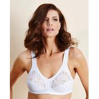 Naturana Lace Non Wired White Bra