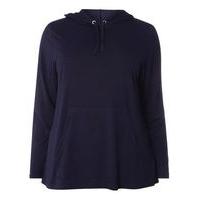 Navy Blue Lounge Hoodie With Viscose, Navy
