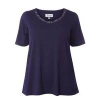 navy blue lounge top with viscose navy