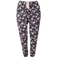 Navy Blue Floral Lounge Bottoms, Navy