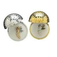 Navika Two-tone Golfing Angel Pin With A Premium Golf Ball Jewel Box