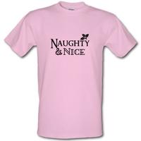 Naughty and Nice male t-shirt.