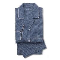 Navy White Printed Pyjama S - Savile Row