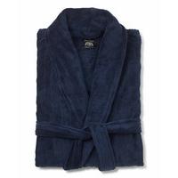 navy ridged super soft fleece dressing gown s savile row