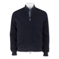 navy wool blend classic fit bomber jacket 40 regular savile row