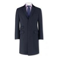 Navy Wool Classic Fit Covert Coat 44\