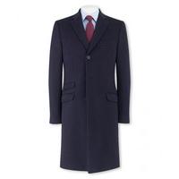 navy wool cashmere classic fit overcoat 44 long savile row
