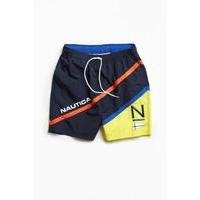 nautica uo logo colourblocked swim short blue