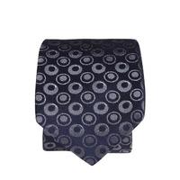 navy with silver circles 100 silk tie