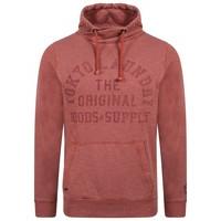 Nassau Bay Cowl Neck Pullover Hoodie in Red Mahogany - Tokyo Laundry