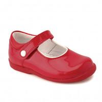 nancy red patent girls riptape first walking shoes