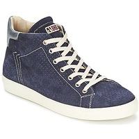 napapijri sakura mens shoes high top trainers in blue