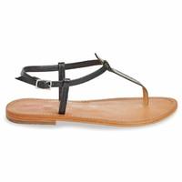 Narvil Flat Leather Toe Post Sandals