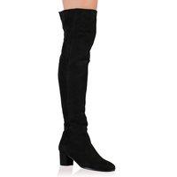 Nancy Over The Knee Boots Faux Suede, Black