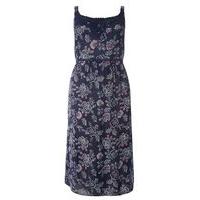 Navy Blue Floral Skater Dress, Navy