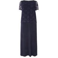 navy blue lace overlay maxi dress navywhite