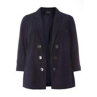 navy blue button front jacket navy